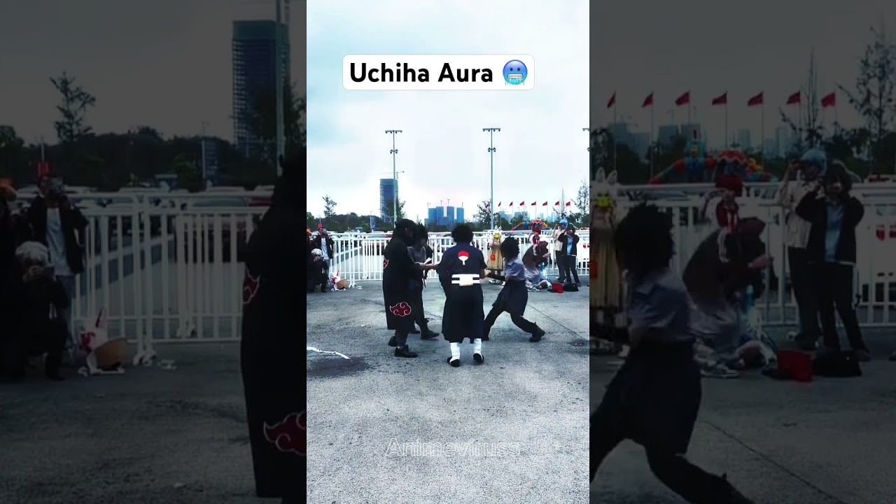 Uchiha clan showing fire style jutsu #narutoedit #shorts #cosplay