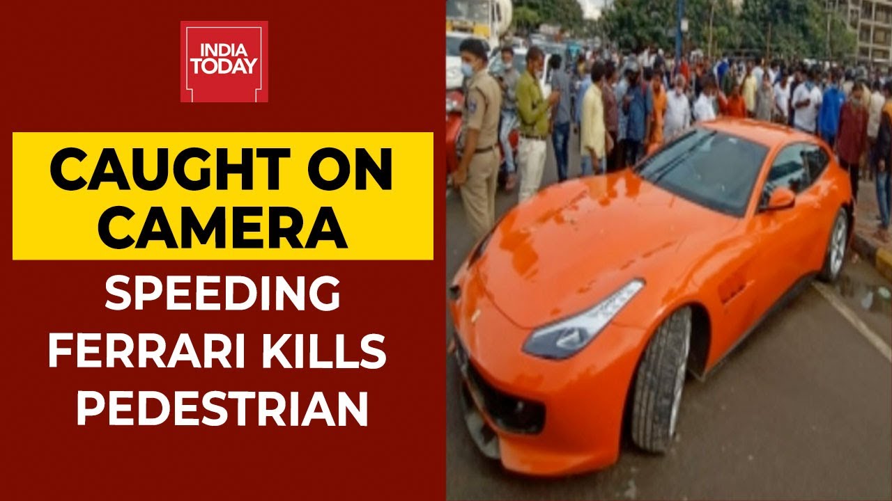 50-Year-Old Pedestrian Dies After Run Over By Speeding Ferrari In Hyderabad, CCTV Footage Accessed