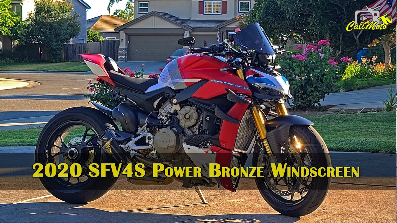 Power Bronze Windscreen on 2020 Streetfighter V4 S | Function over Beauty