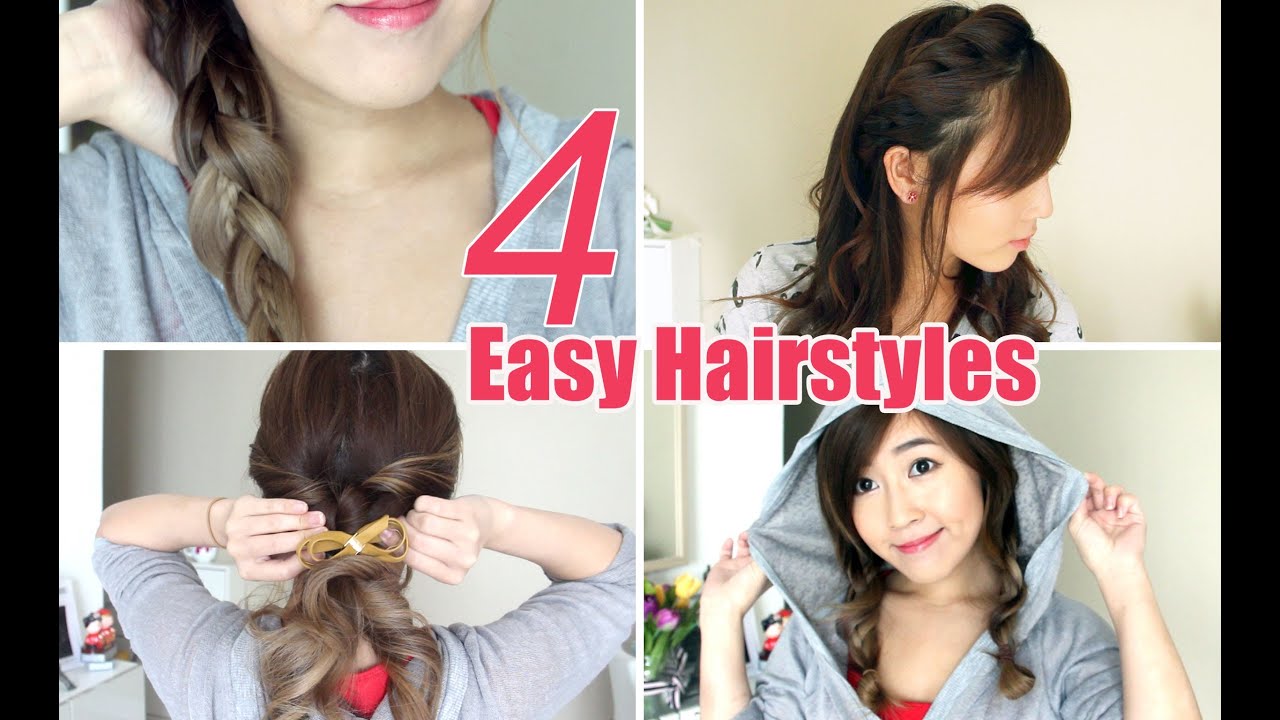 4 Easy & Cute Hairstyles
