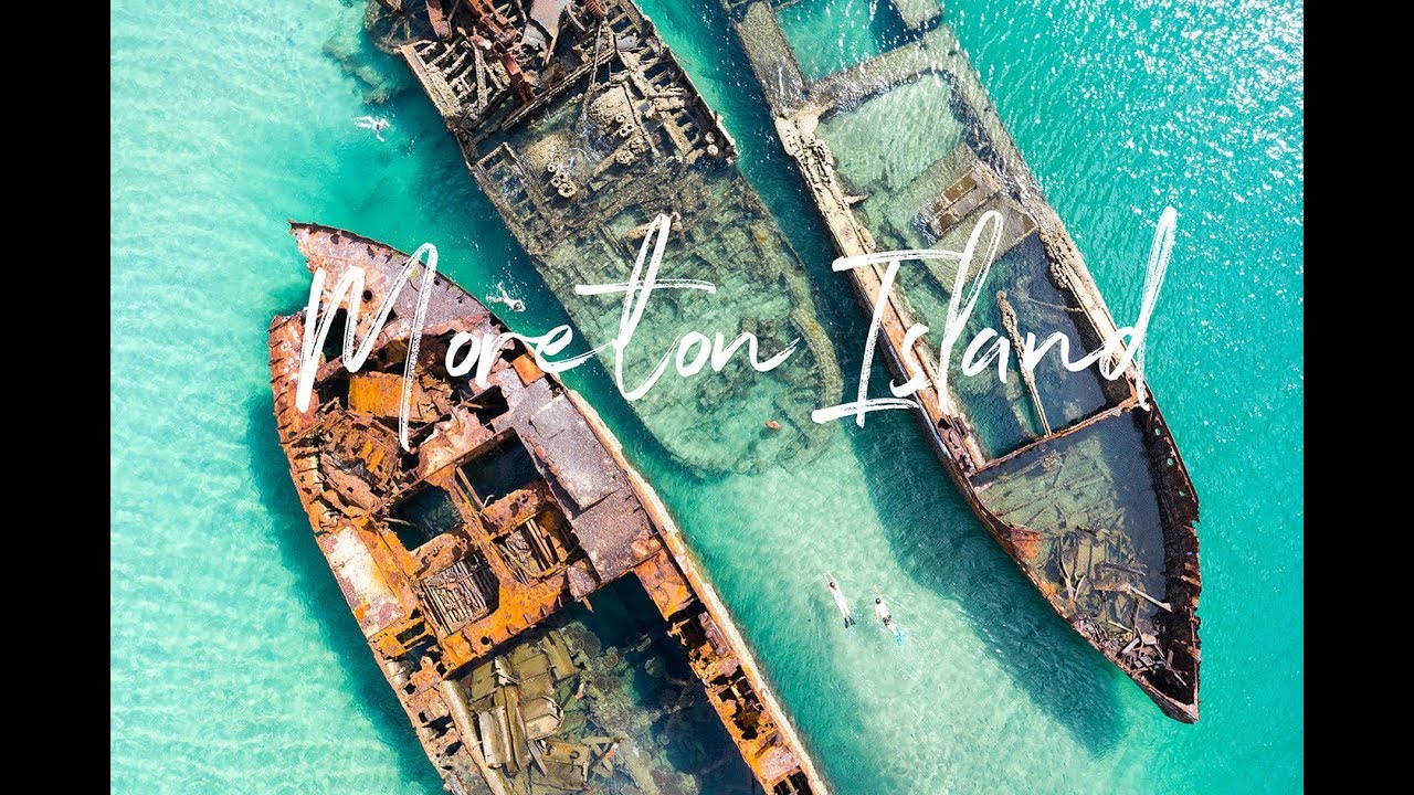 Tangalooma Island Resort, Ship Wrecks Drone Tour, Moreton Island, Queensland, Australia