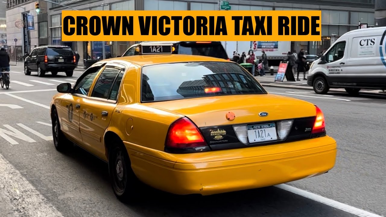 Поездка в исправном такси Ford Crown Victoria в Нью-Йорке!