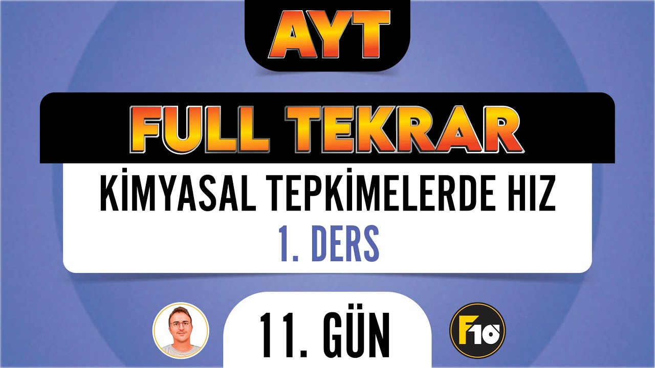 11.GÜN l KİMYASAL TEPKİMELERDE HIZ - 1 #kimyaadası ✨