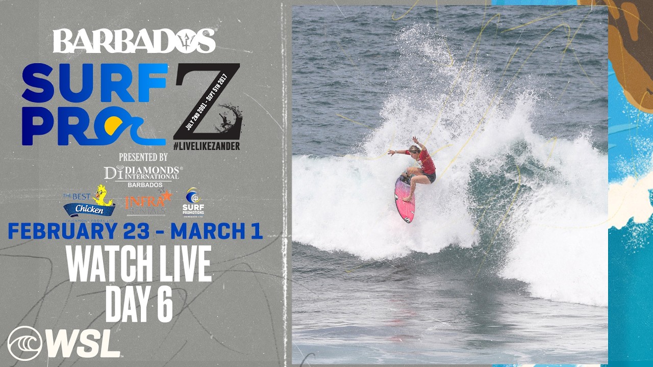LIVE - BTMI Barbados Surf Pro + Live Like Zander Junior Pro Pres. by Diamonds International - Day 6