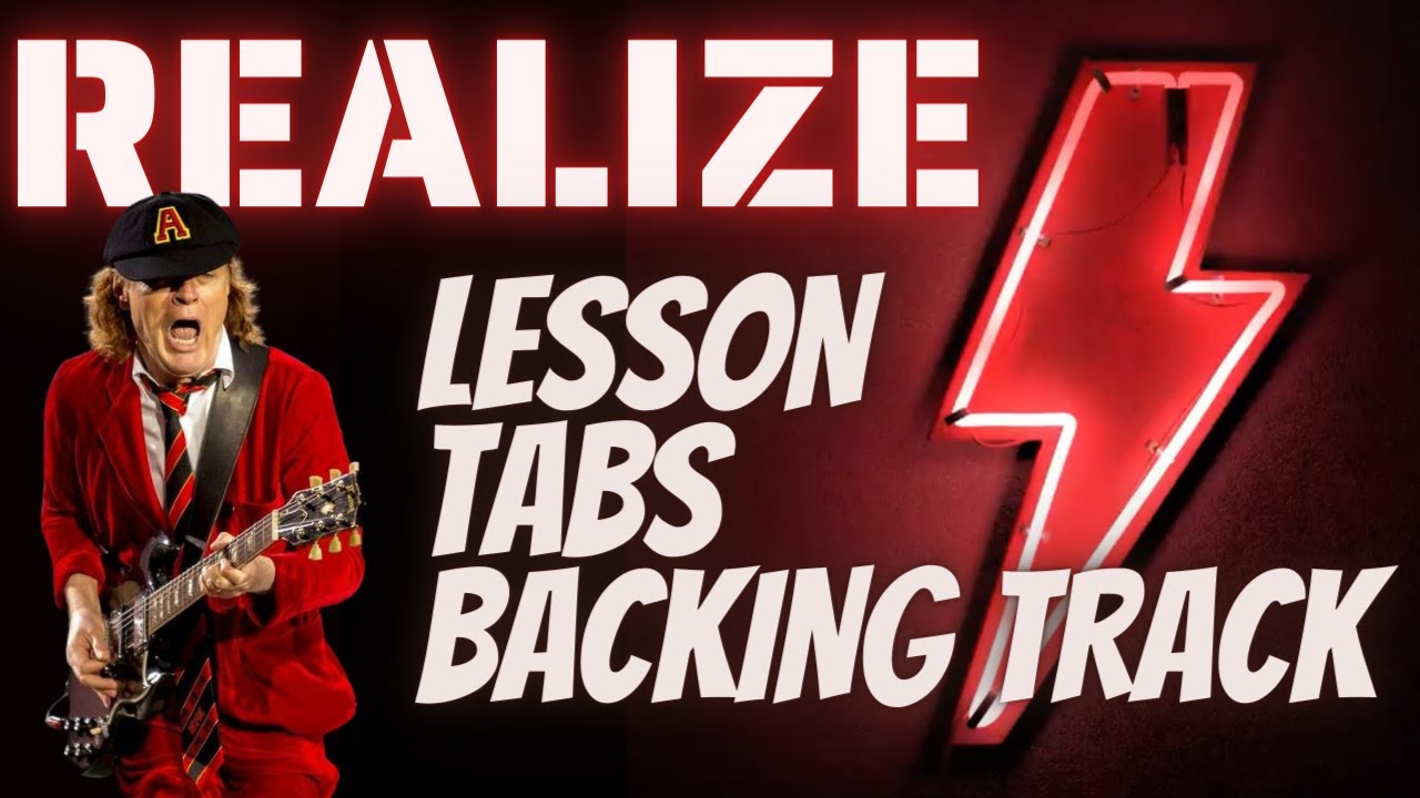 How to play Realize AC/DC - ALL Guitar Parts, Tabs & Backing Track