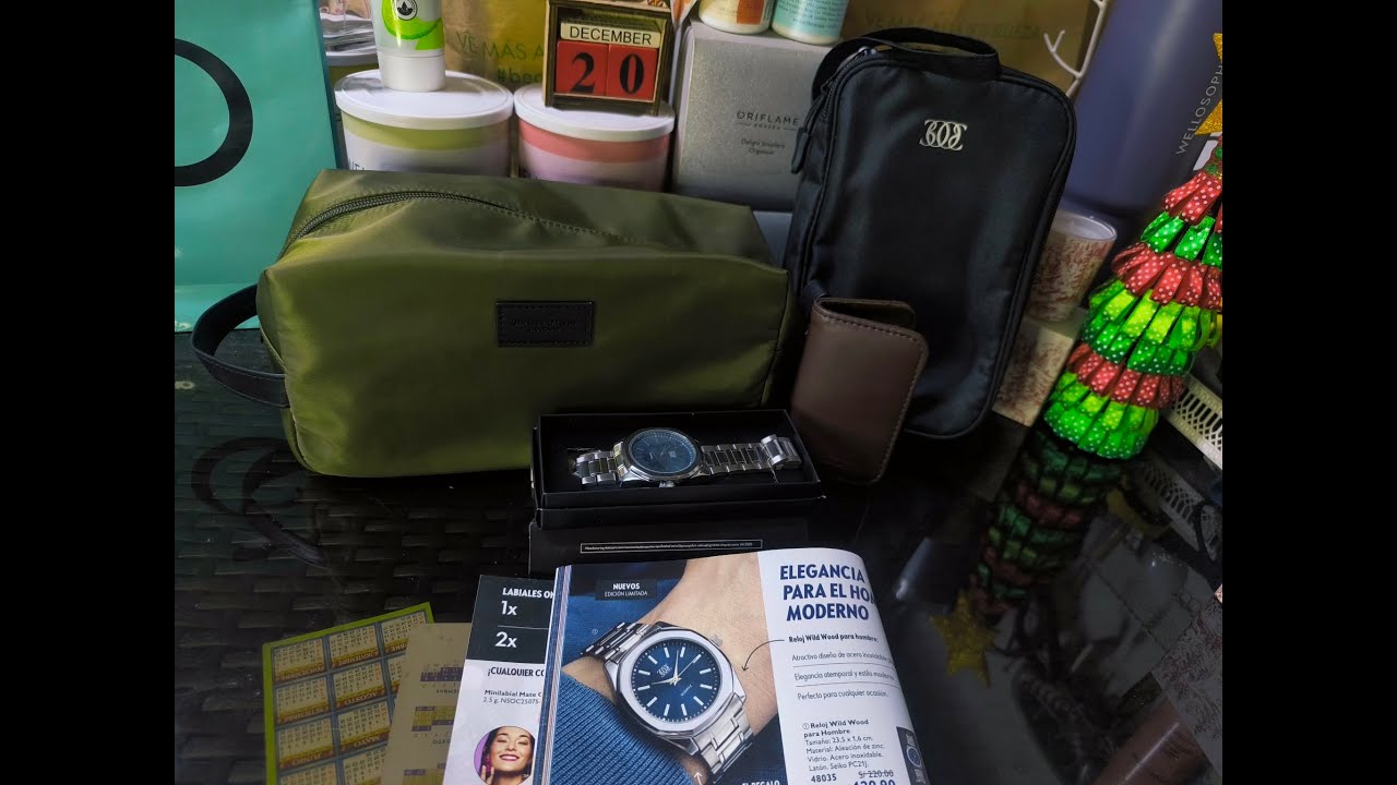 Reloj, Set Aseo, Neceser y Organizador Wild Wood C17 Oriflame Perú 2025
