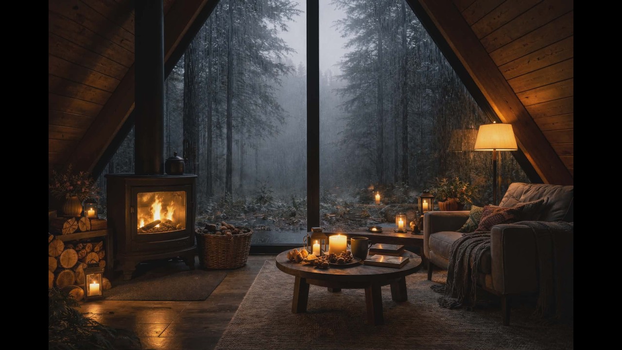 A Frame Cabin - Relaxing Music For Work & Study | Piano Duet | 1 Hour