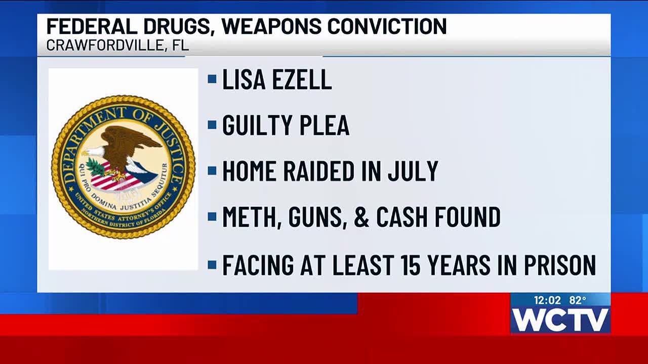 Crawfordville woman pleads guilty to federal drug, weapons charges