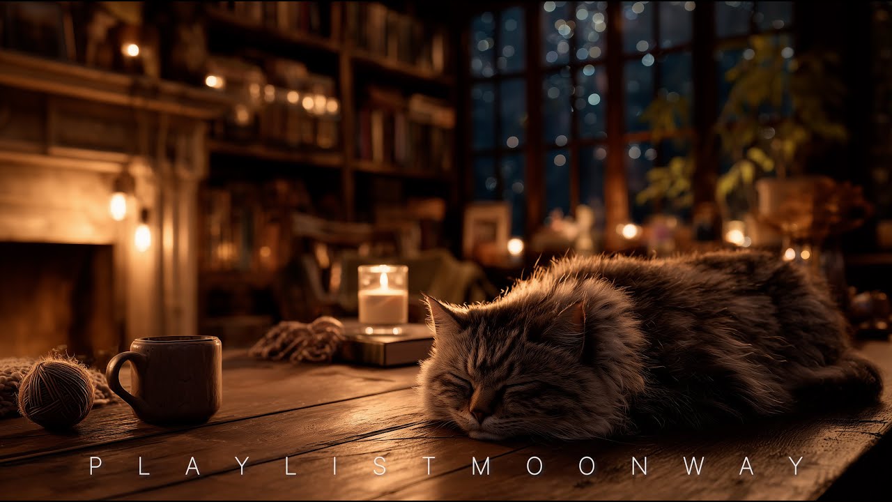 [playlist] 잠들기 전, 고양이와 함께하는 위로의 밤 🌙  인디팝 플레이리스트ㅣCozy With Cat (Slow Groove Indie Pop)