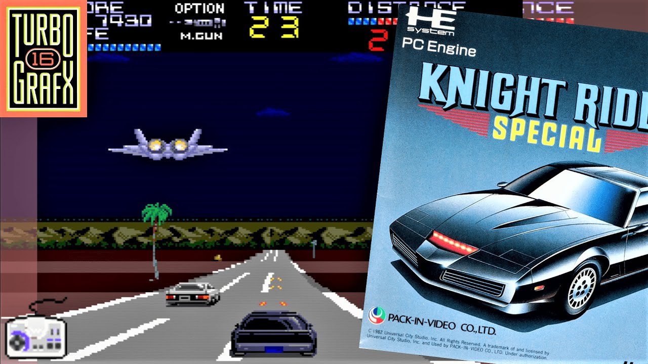 Knight Rider Special : English Patched (1989) TurboGrafx-16 / PC Engine Gameplay in HD (Ootake)
