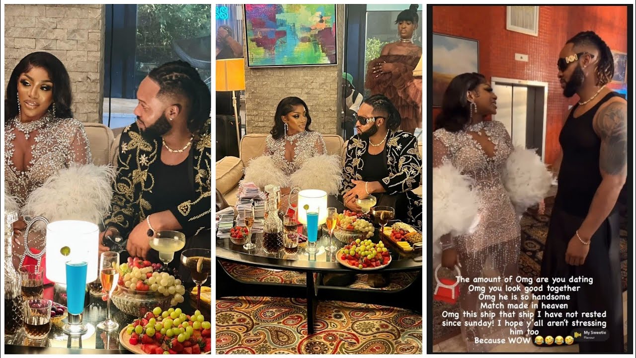 Singer,FLAVOUR & British lawyer,Chioma Goodhair spark wedding bells rumour with some krukere moves.