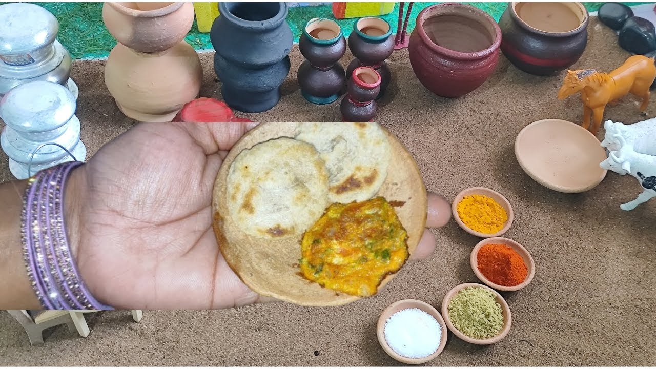 Miniature Egg 🥚 Paratha | Village Style Tasty Food | ASMR cooking @MiniMagic_Kitchen 