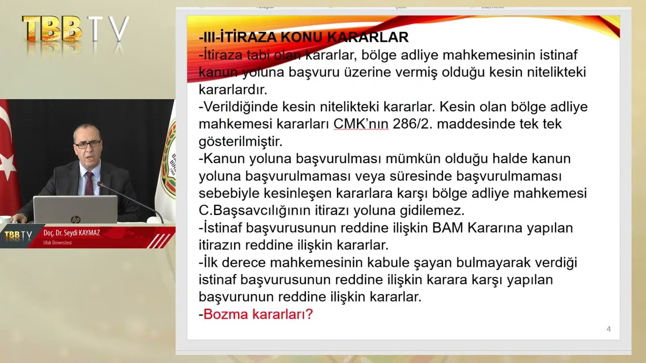 İstinaf Mahkemesi Cumhuriyet Başsavcılığı'nın İtirazı