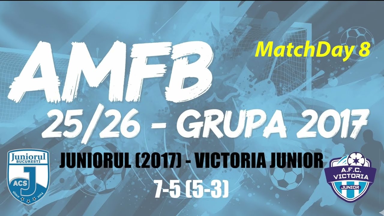 AMFB 25/26 / Week 8 / Grupa 2017 - Alb / 26.10.2025 / Juniorul (2017) - Victoria Junior / Rezumat