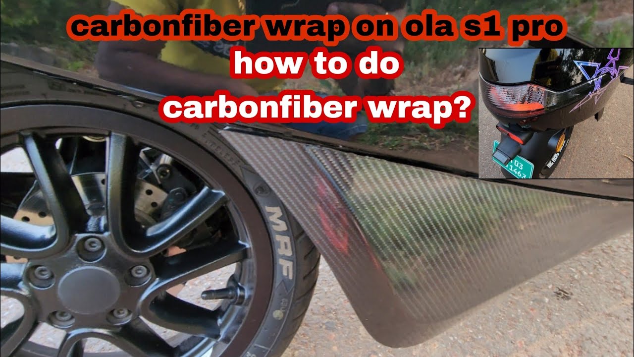 carbonfiber wrap on ola s1 pro | how to wrap at home 😱🫠