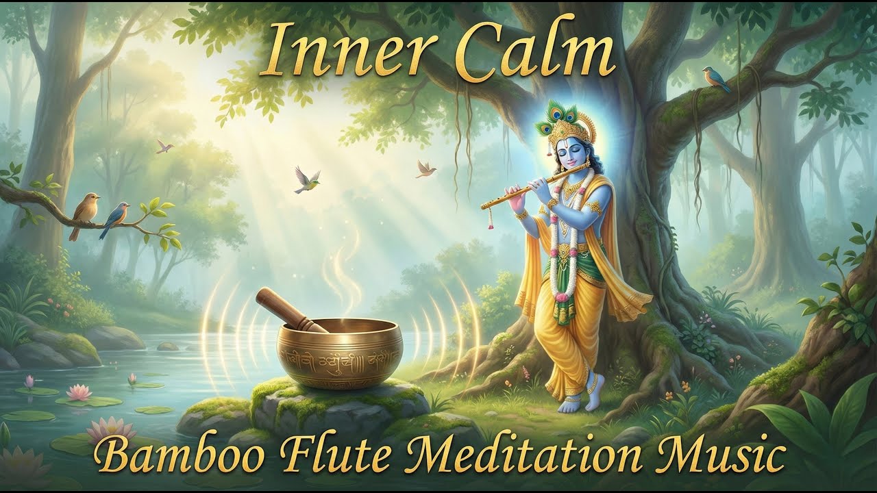 अंतर्मन की शांति | Soft bamboo flute I Shri Krishna Flute Meditation Music | Inner Calm & Healing