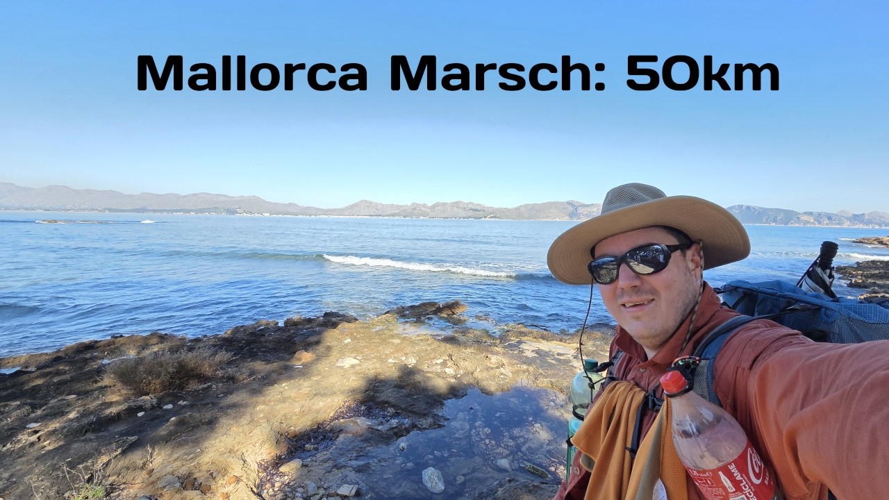 Ohne Ticket beim Megamarsch Mallorca 2026: keine VPs, keine Medallie, aber 50km geschrubbt.