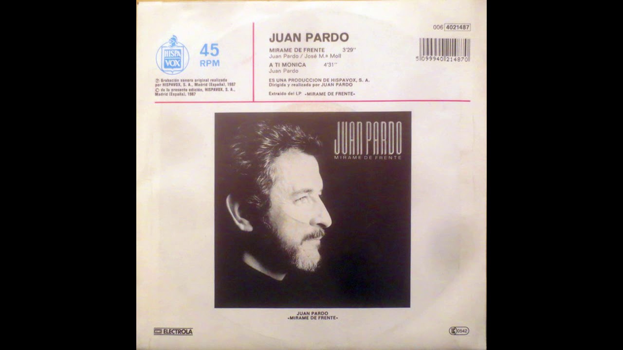 Juan Pardo ‎– Mirame De Frente (1987)
