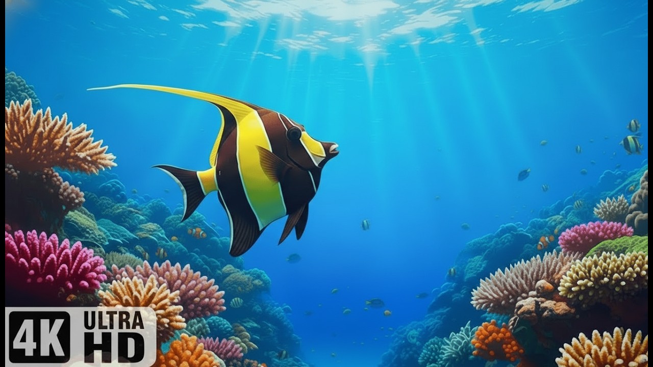 Beautiful Ocean Dreams 4K 🐠 Tropical Fish & Jellyfish – Peaceful Music for Sleep