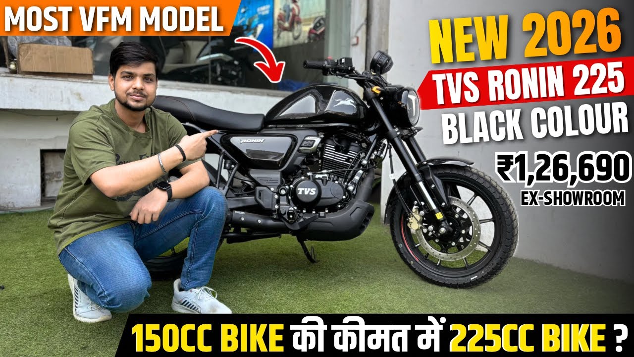 New 2026 TVS Ronin 225 Black Colour😱| On Road Price,Mileage & Features | tvs ronin
