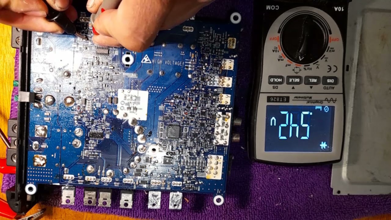 Reparacion Amplificador Alpine MRV-M500 Salida y control el corto.