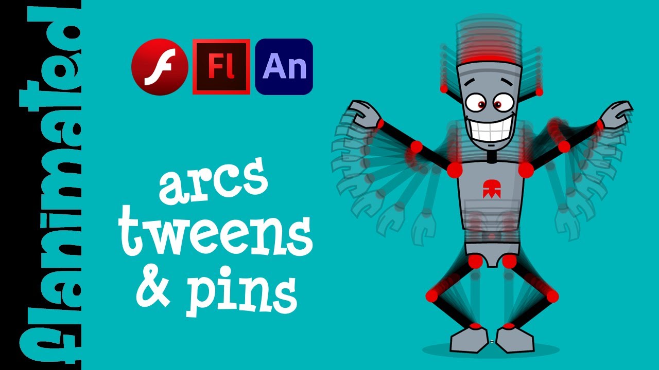 Tweens, arcs and pins in Adobe Animate