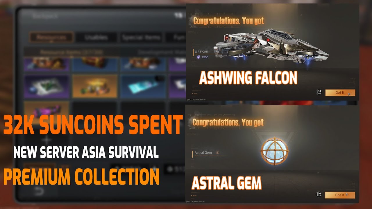 Spent 32,000 Suncoins?! 😱 | Premium Collection Opening | Ashwing Falcon | LifeAfter Asia Survival