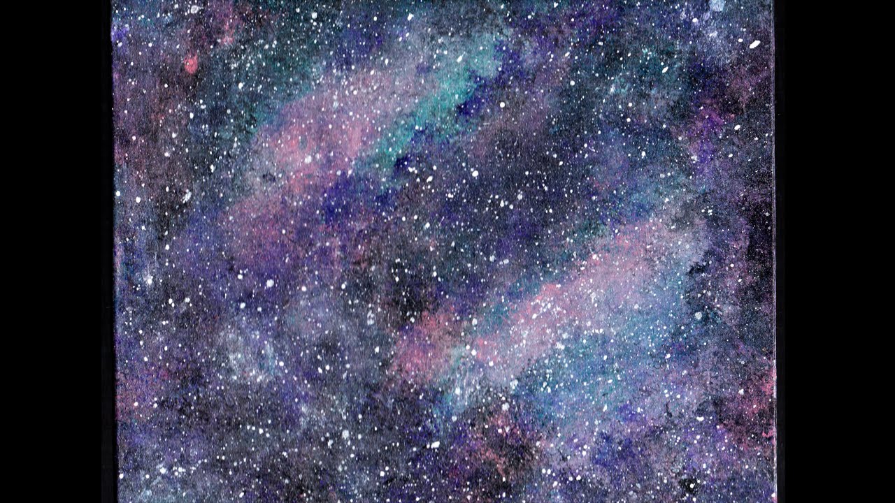 Pintando Galaxia con pinturas acrílicas / Speed art