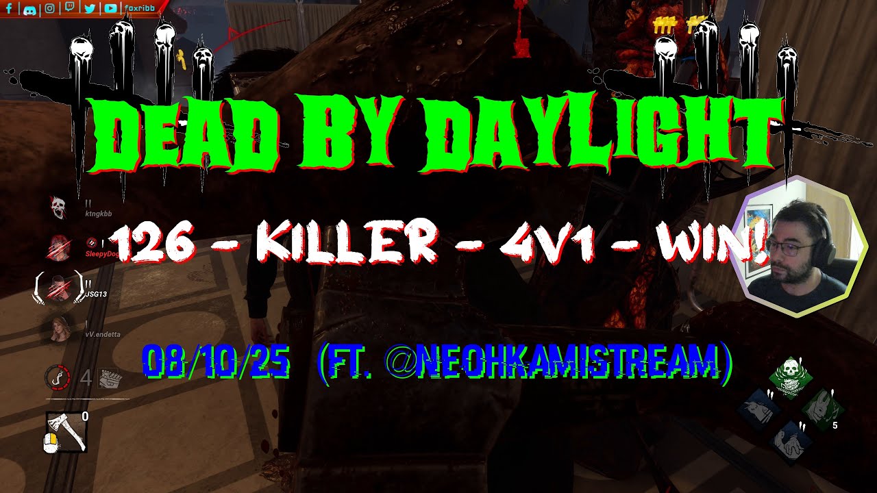 Dead By Daylight - 126 [4K] - Killer - 4V1 - Win! - 08/10/25 (ft. @NeohkamiSTREAM)