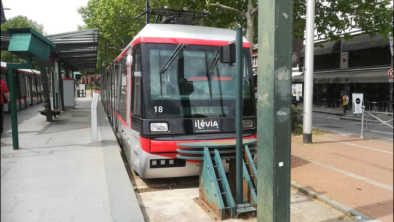 Tramway Lille-Roubaix-Tourcoing Ligne R (Mongy) Gare Lille-Flandres - Roubaix-Eurotéléport Breda VLC