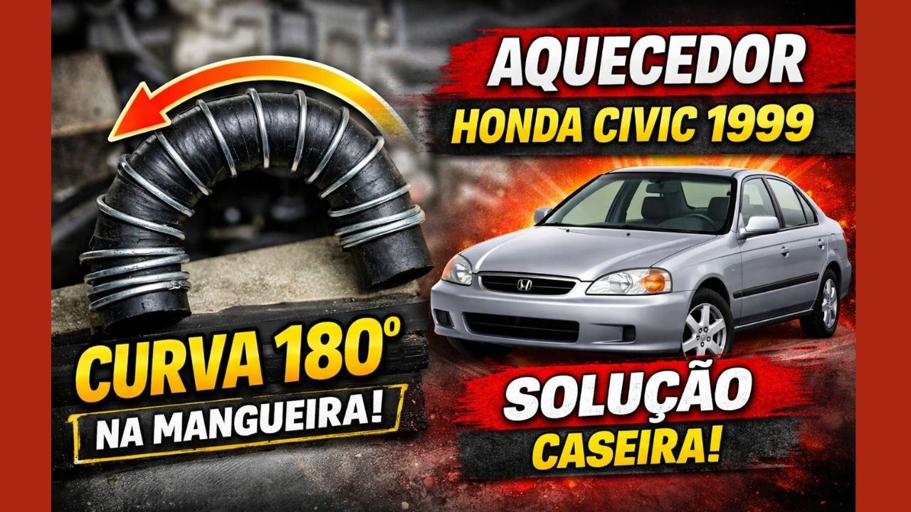 Como Fazer Curva de 180° em Mangueira do Aquecedor — Solução Caseira para Honda Civic 1999