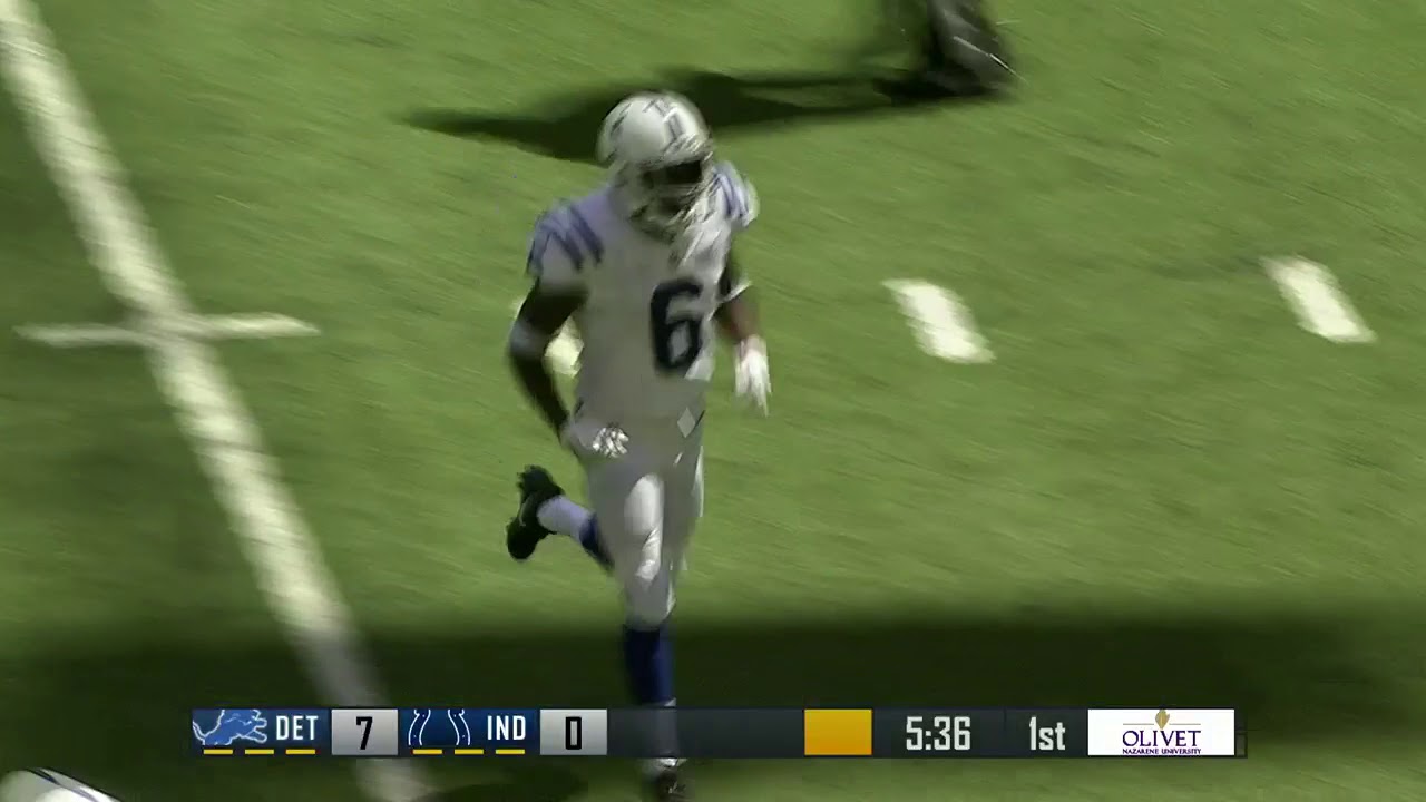 Colts rookie Jojo Natson shows off speed on 28 yard kickoff return from own end zone!