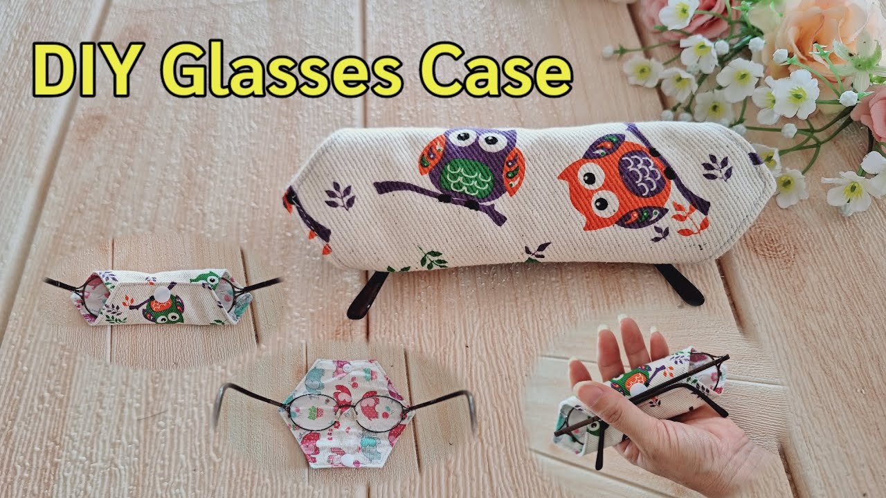 DIY Glasses Case. Glasses case tutorial. How to sew glass case. Easy to sew glasses.