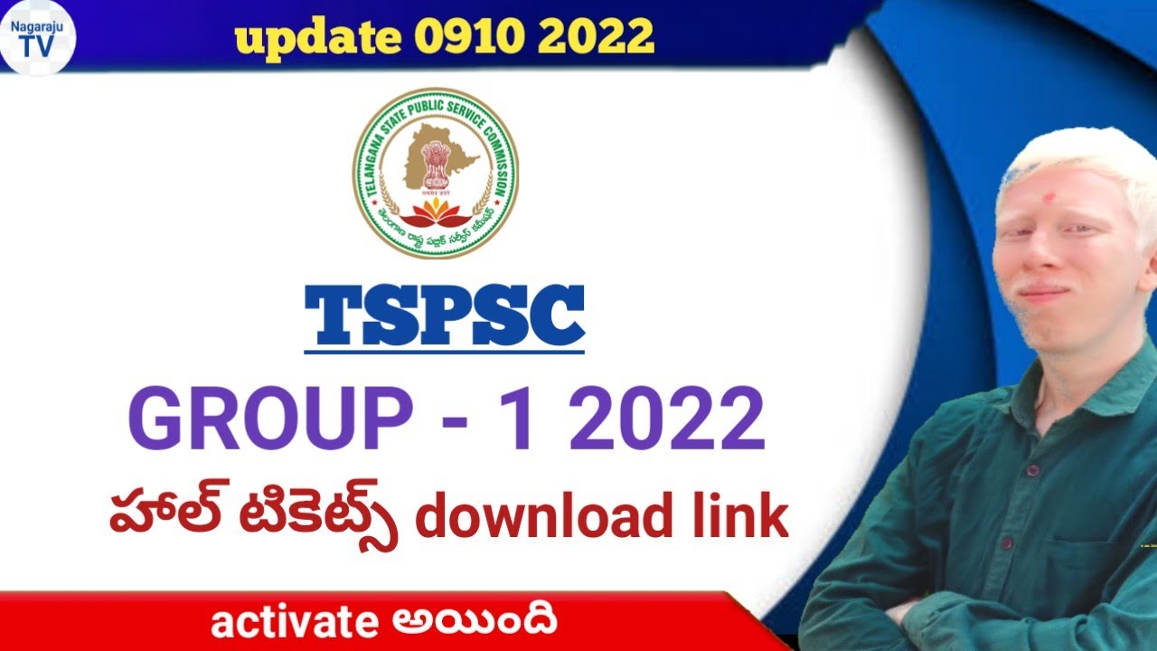 TSPSC GROUP  - 1 hall tickets 2022 download link activated Nagaraju TV