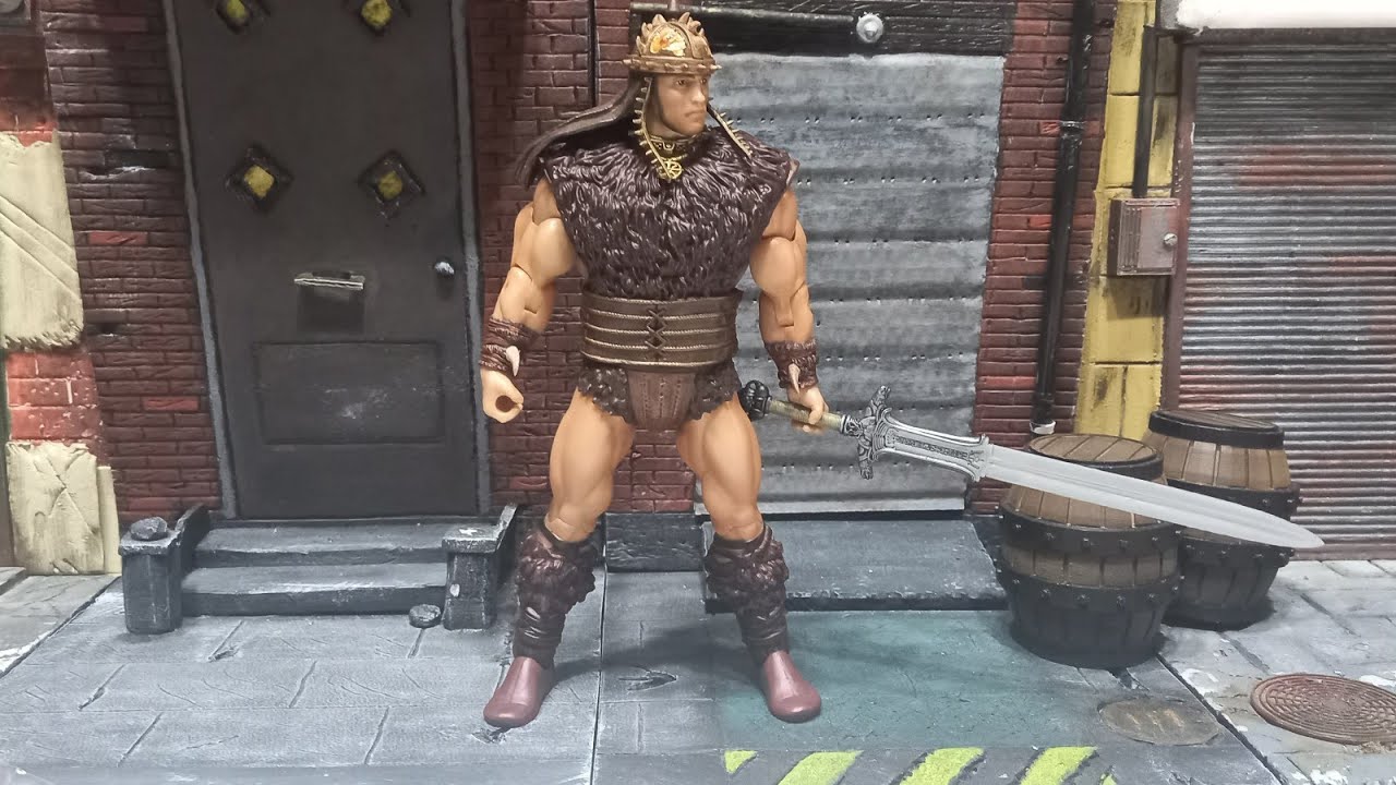 unboxing video review en español de figura super 7 ultimate pot fighter  conan the barbarian