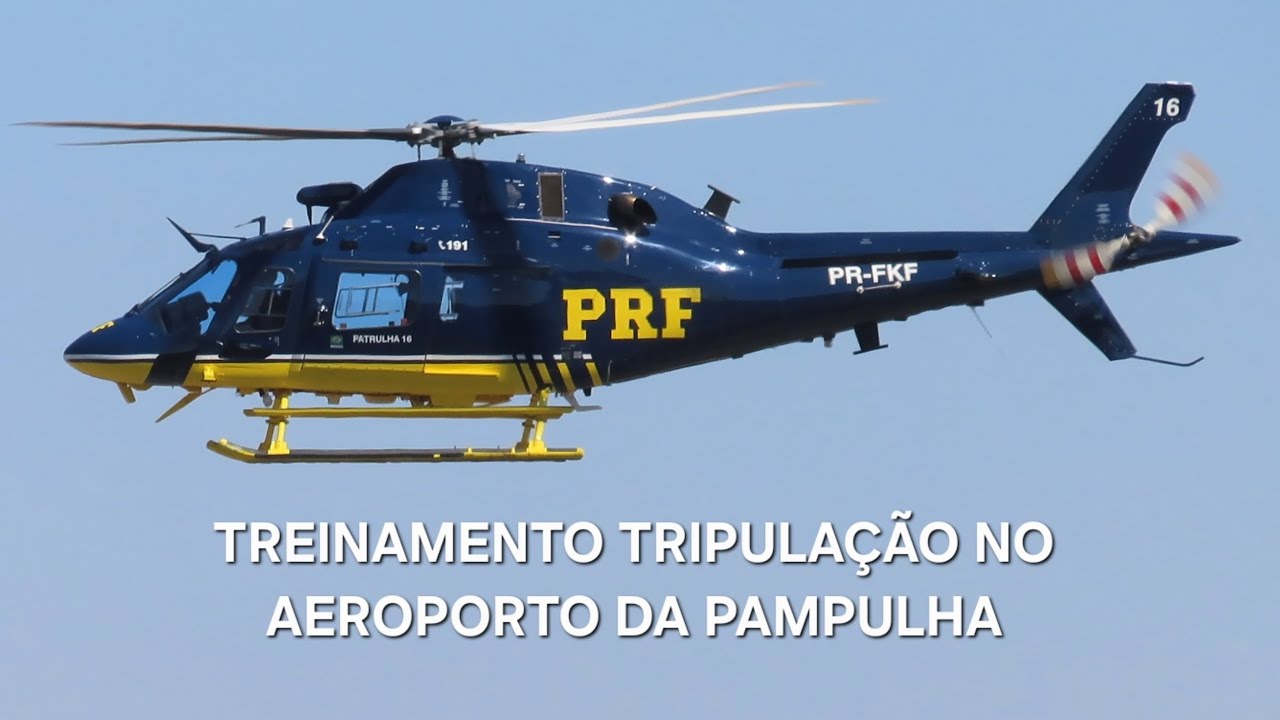 TREINAMENTO TRIPULAÇÃO NO AGUSTA-WESTLAND AW-119KX (PR-FKF) DA PRF NO AEROPORTO DA PAMPULHA 