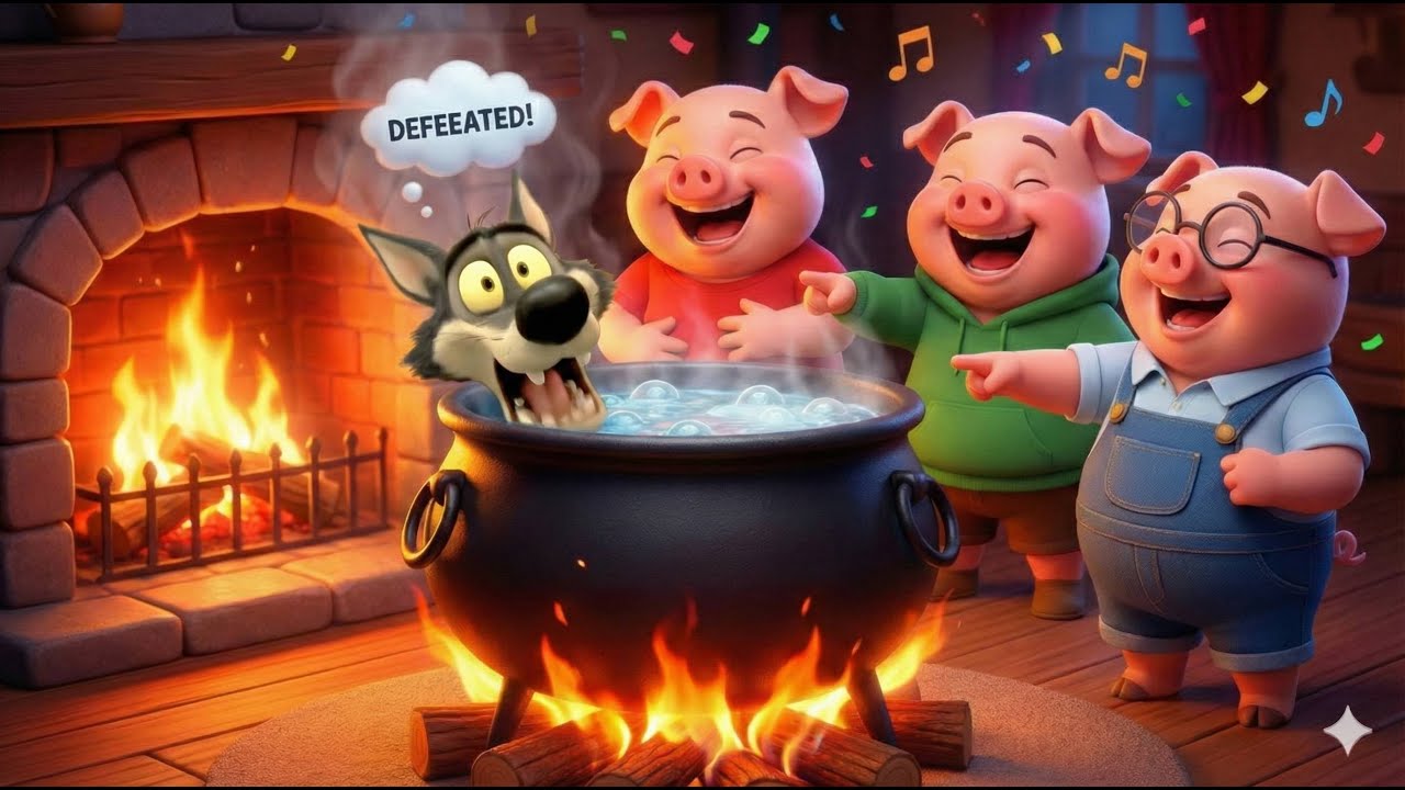 Three Little Pigs vs Big Bad Wolf! 🐷🐺 Funny Fairy Tale for Kids (3 Little Pigs)
