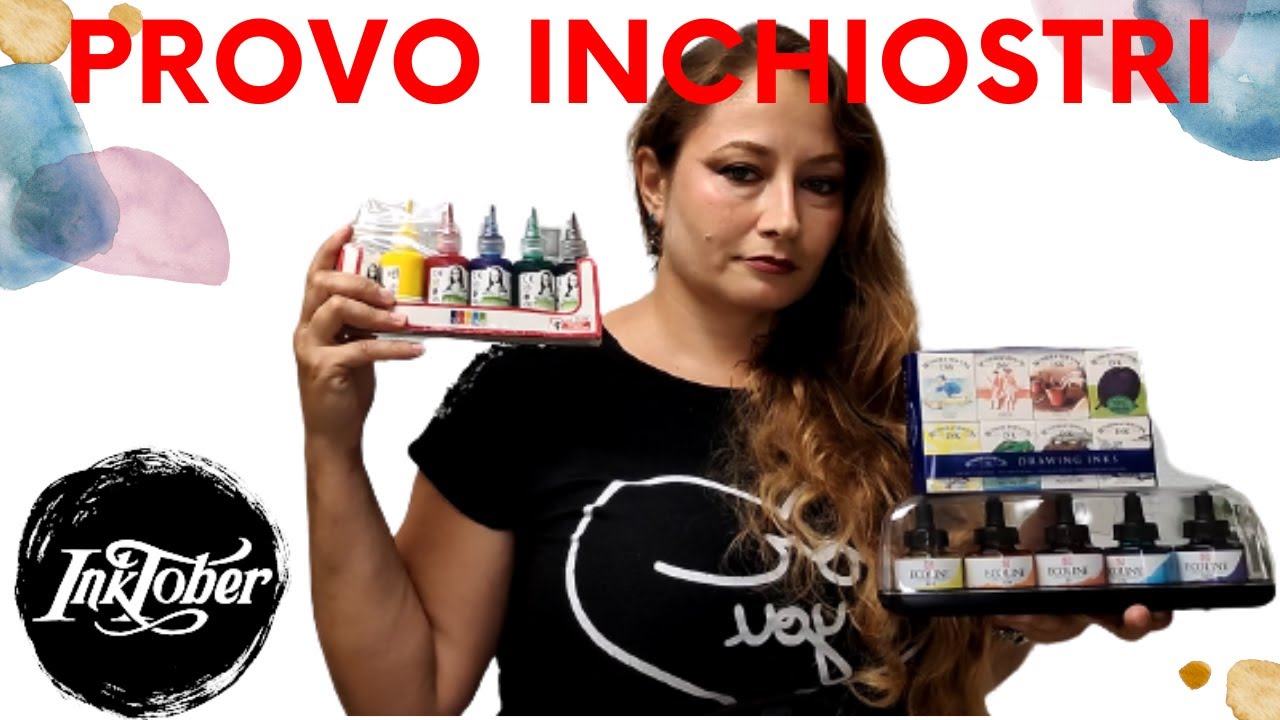 Confronto inchiostri Monalisa, Ecoline e Winsore & Newton