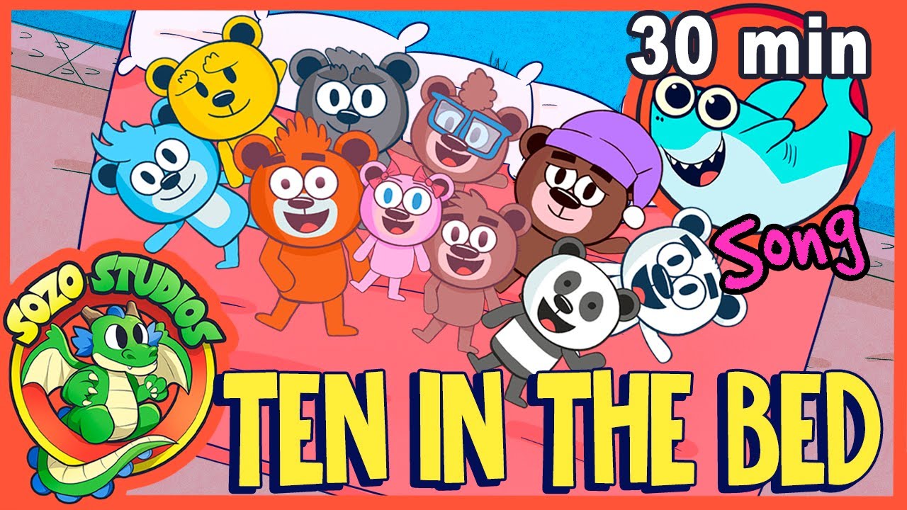 TEN IN THE BED SONG + MORE Family Friendly Nursery Rhymes | Sozo Studios | Toddlerific Story Time