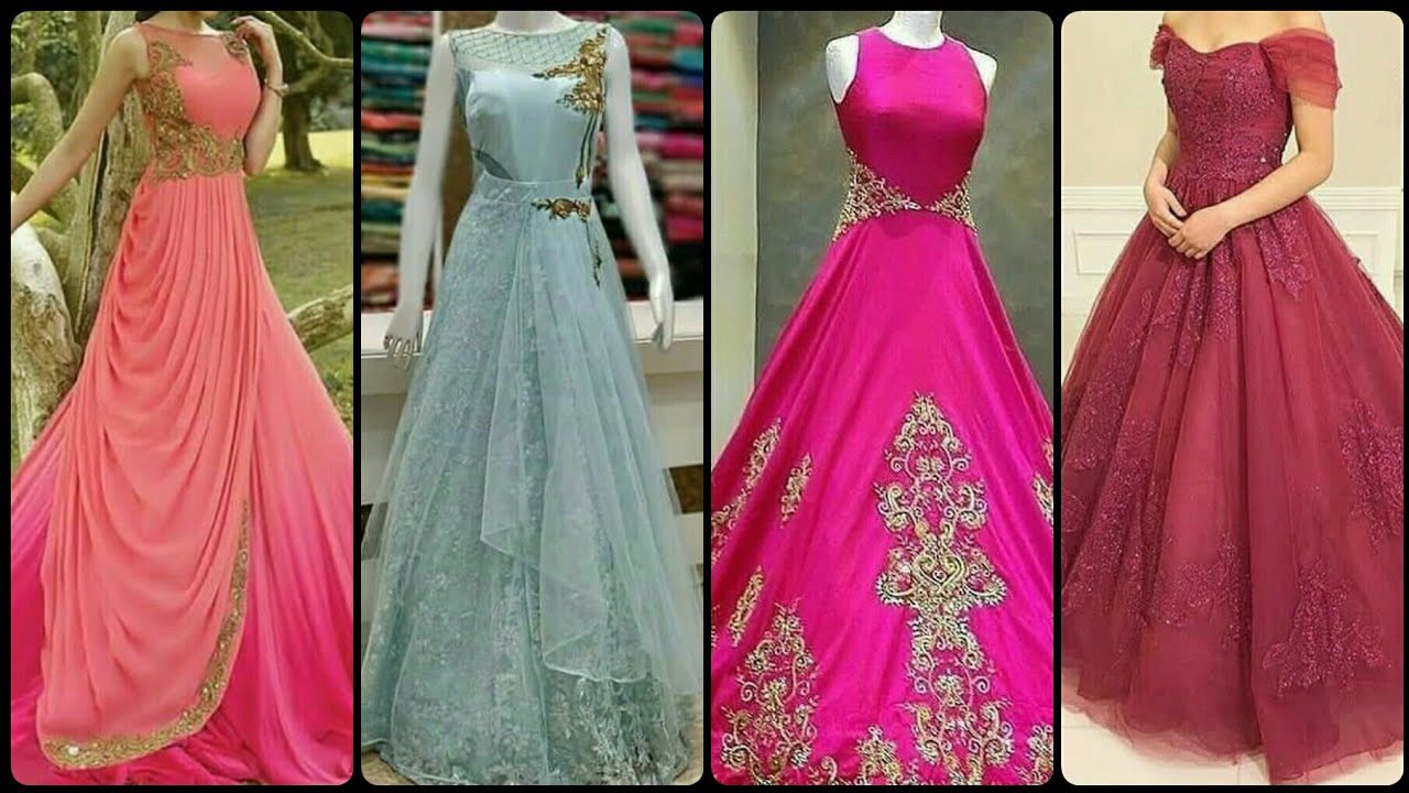 Partywear Gown Collection|Stylish Gown Dress Picture|One Piece Dress Design|Latest Gown Design Image
