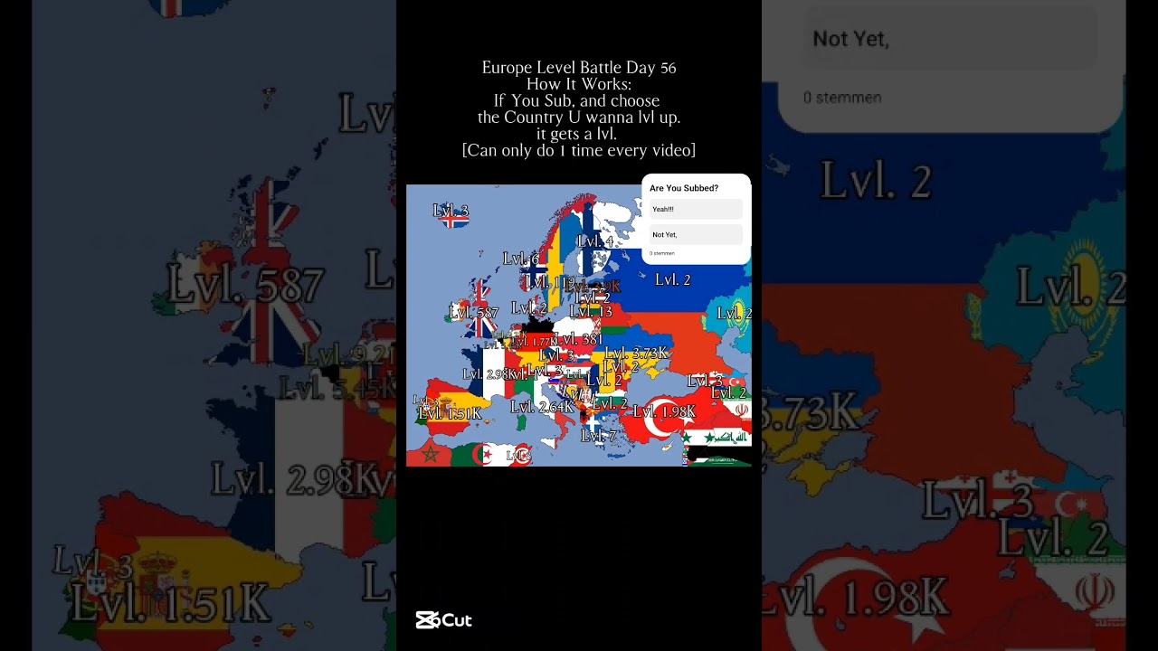 Europe Level Battle Day 56 #subscribe #makemefamous #meme #funny #trending #blowup #fyp #europe #map