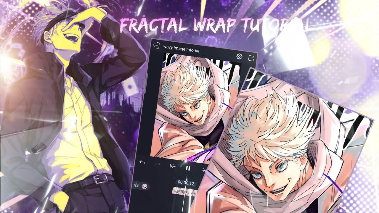 Fractal warp Alight motion tutorial. Manga shake tutorial  #tutorial #gojo #alightmotion #anime 