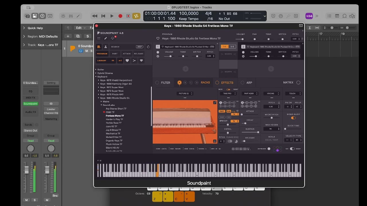 Soundpaint 1980 Rhode Studio 54 Playthrough (NO TALKING) #musicproduction #vst #daws