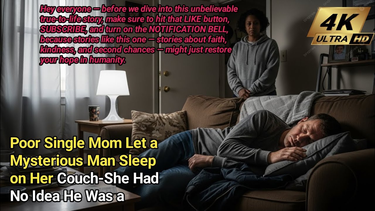 Poor Single Mom Let a Mysterious Man Sleep on Her Couch-She Had No Idea He Was a