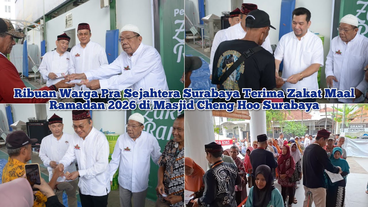YHMCHI Bagikan 3000 Zakat Maal di Masjid Cheng Hoo Surabaya