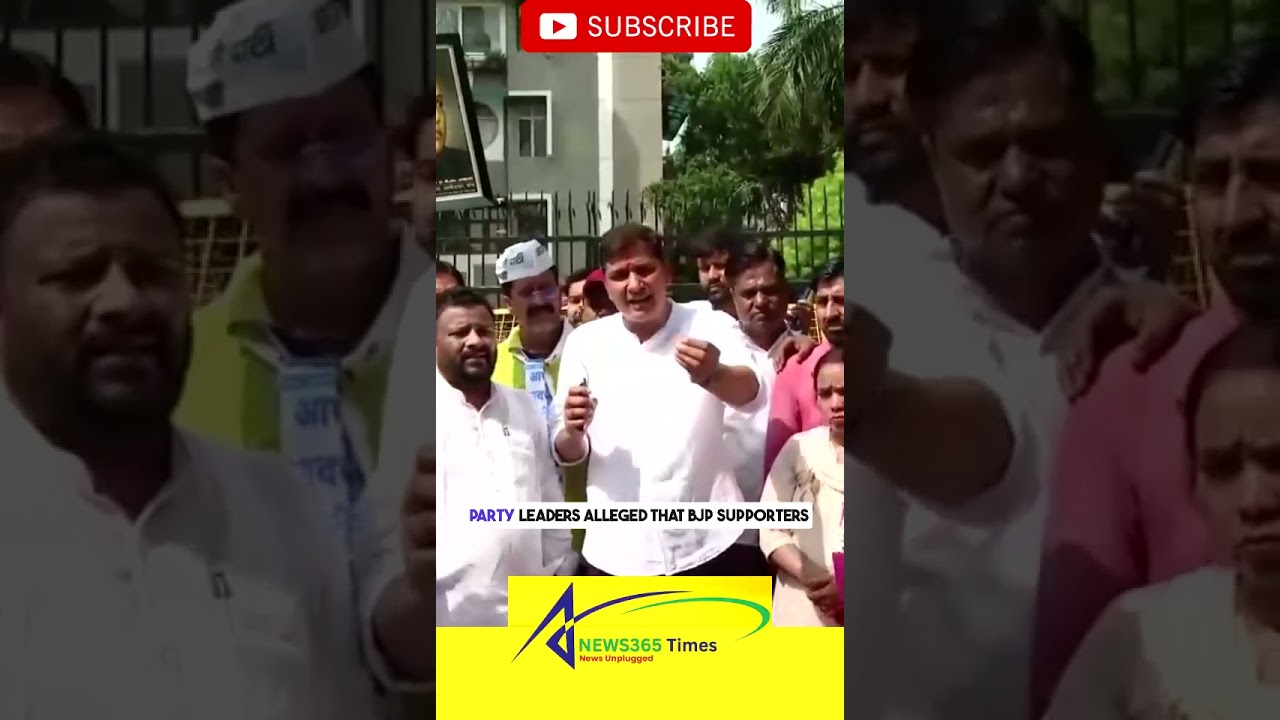 AAP Stages Protest in Support of Chief Justice BR Gavai #aap #justice #leadership