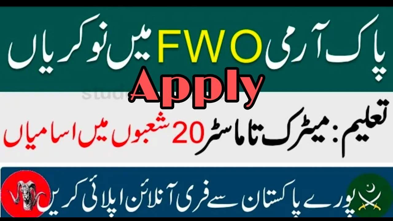 New Fwo Jobs 2021,Latest Frontier Works Organization Jos 2021