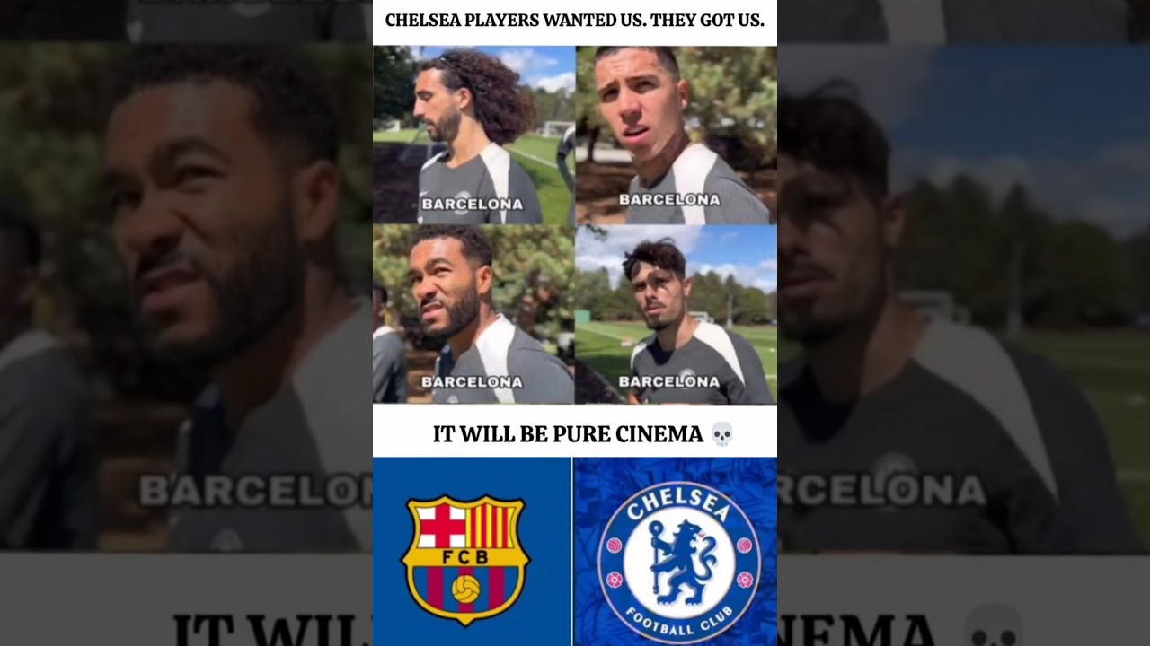 This is gonna be an epic showdown 🥶☠️ #football #fcbarcelona #chelsea #ucldraw #footballshorts#barca