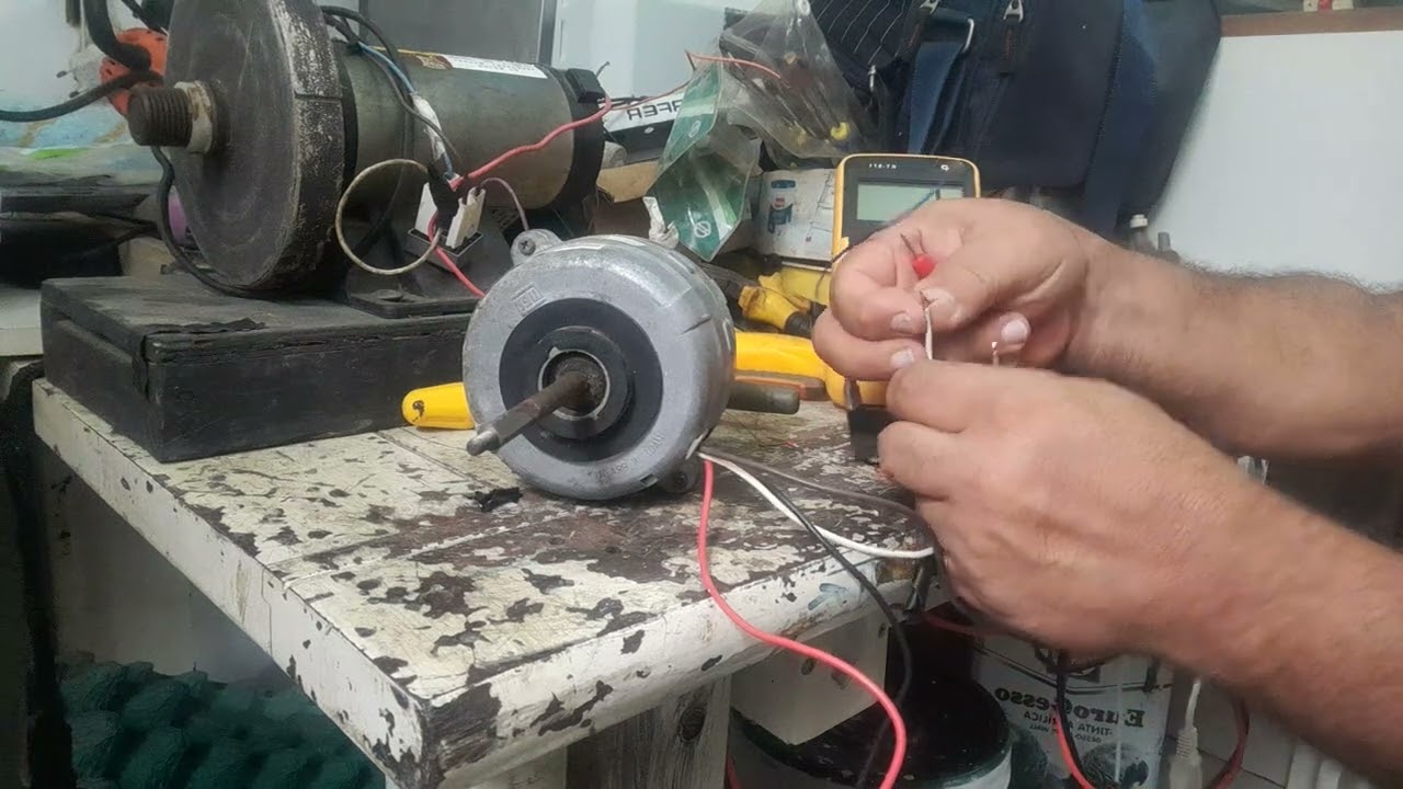 LIGANDO MOTOR DE AR CONDICIONADO ANTIGO PARA FASER VENTILADOR