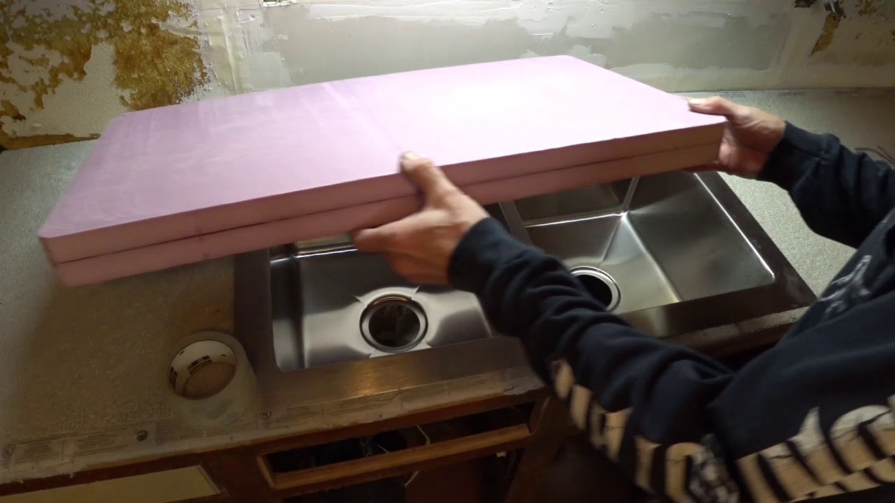 Forming a Dual Basin Sink for Concrete Countertops